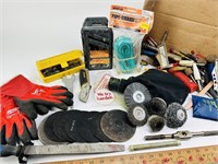 Pipe guard heat tape, drill bits, gloves,