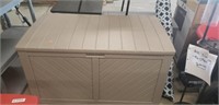 Large outdoor plastic box for storage beige