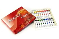 18-Color Acrylic Paint Set, 12 ml Tubes