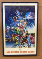 Autographed 1988 Winter Olympics Poster