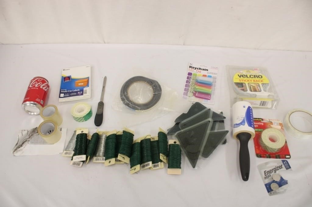 Lot of Floral Wires,Tape, Velcro & Labels