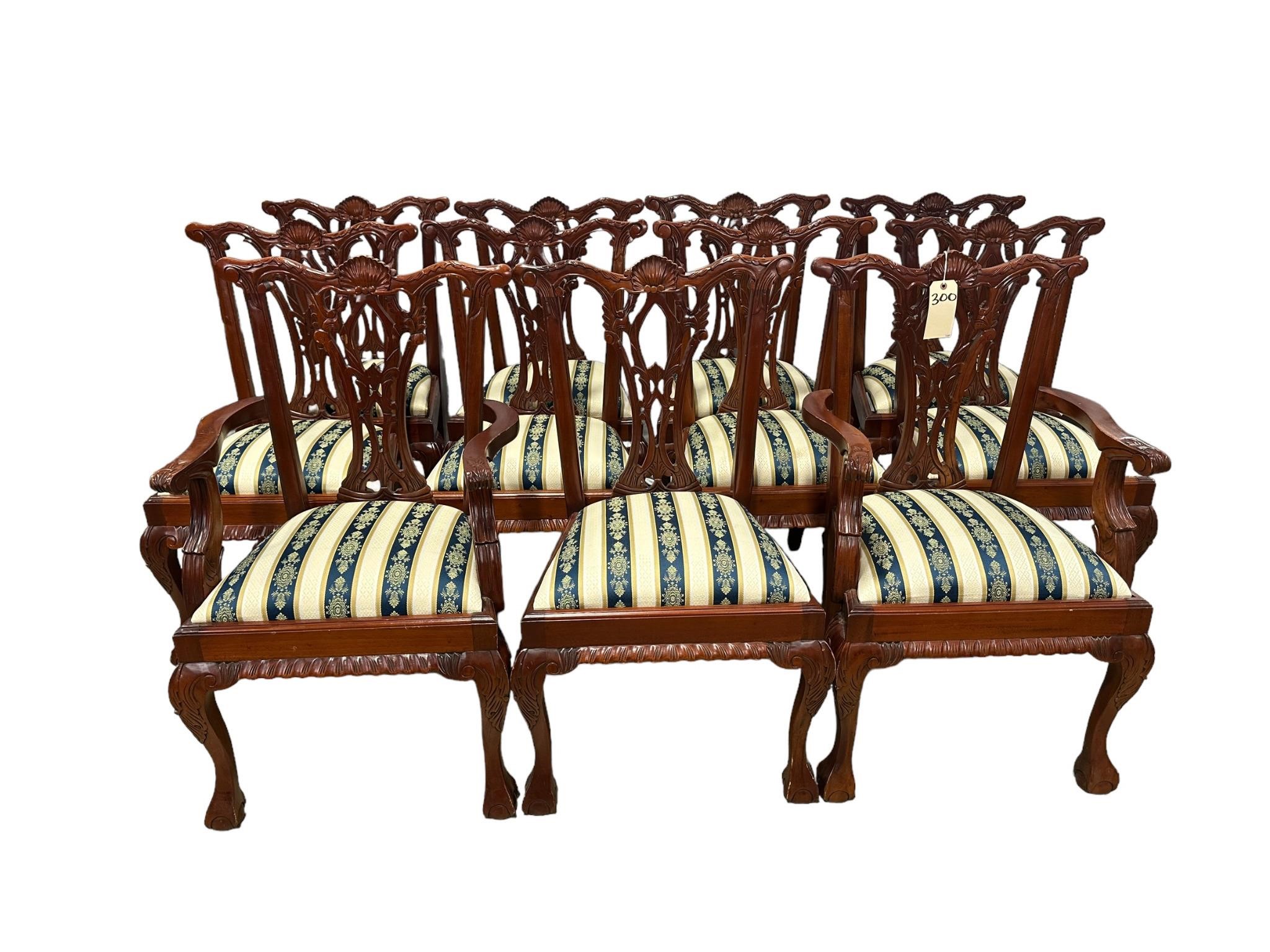 11 Vintage Wood Carved Dining Chairs