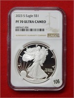 2023 S American Eagle NGC PF70 1 Ounce Silver