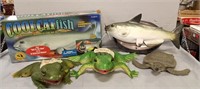 Cool CatFish (Not Tested), 2 Plastic Garden Frogs