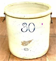 Antique 30 Gallon Red Wing Stoneware Crock