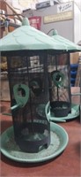 2 hanging bird feeders