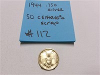 1944 50 CENTAVOS .750 SILVER COIN