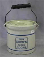 RW 3 lb bail hdld butter crock w/ "Koch's"