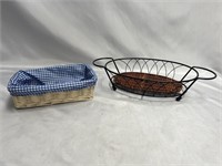 12x8" METAL CASSEROLE BAKING DISH CARRIER AND