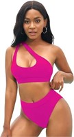 BEVITA One Shoulder High Waisted Swimsuit for