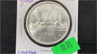 1965 Silver Canada Dollar Small Beads Pointed 5