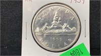 1959 Silver Canada Dollar