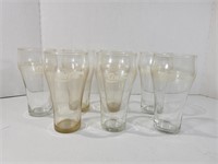 Lot of 7 Coca Cola Glasses