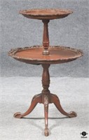 2 Tiered Piecrust Tea Table