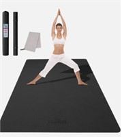 Cambivo Large Yoga Mat 6'x4' Black