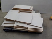 Pallet of Various Sized Coated OSB Panels Some