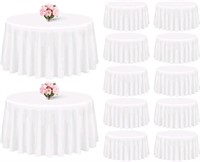 Showgeous 11 Pack White Round Tablecloth 120 Inch