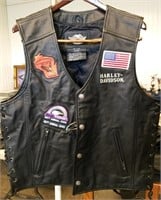 Harley Davidson Ride Free Black Leather Jacket L