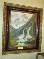 Vintage Framed Oil on Canvas Landscape