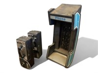 2 Vintage Pay Phones And 1 Call Booth