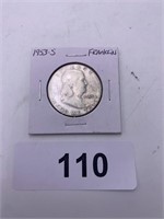1953-S Franklin Half Dollar Coin