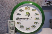John Deere Wall Clock w/ Tractor Noise & Lights
