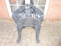 cast aluminum chair .