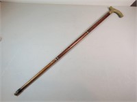 Vintage Walking Stick Cane with Brass Handle 3 pcs