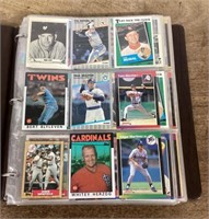 Binder of 1980s baseball cards