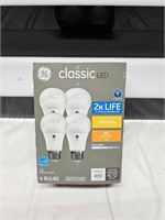 GE Classic LED A19 480 lumens 4 bulb Pack