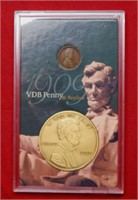 1909 VDB Lincoln Cent & Replica