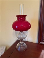 Candy red kerosene lamp