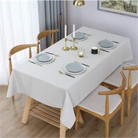 WELTRXE Spill-Proof Tablecloth, Solid Rectangle