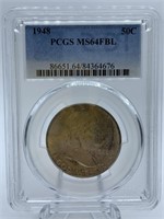1948 LIBERTY HALF - MS64 SLABBED AND GRADED PCGS