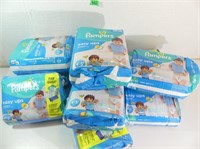 11 Pkgs Pampers Boys Easy Ups - Size T4-T5
