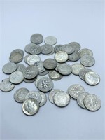(47) ROOSEVELT SILVER DIMES ASSORTED DATES