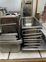 Assorted Stainless Steel Food Pans   Pans and