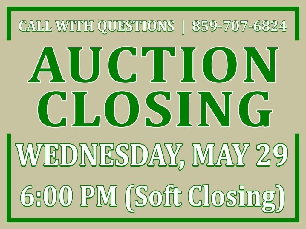 Auction Close Wednesday, May 29th | 6:00pm