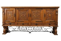 Carved Spanish Colonial Style rustic console