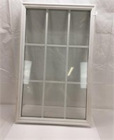 WHITE PLASTIC FRAMED WINDOW - 24" X 38"