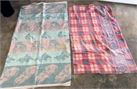 2 camp blankets-68x62 & 66x52 used