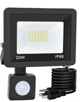 New, Motion Sensor Flood Light Outdoor, 20W Plug
