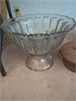 Giant punch bowl on stand, no cups and no ladle