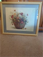 27x23 picture. Basket of flowers
