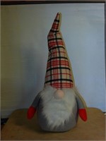 30" Bean Bag Floor Gnome Xmas Plaid