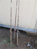 3pc Saltwater Fishing Rod & Spinning Reel Combos