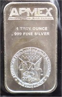 1 troy oz Apmex silver bar
