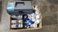 Box of misc aquarium chemicals