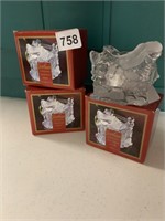 GORHAM A HOLIDAY TRADITIONS VOTIVE CANDLE HOLDERS