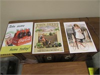 3 newer signs incl:john deere